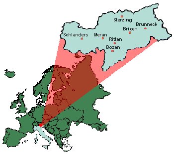 S&uuml;dtirol Landkarte